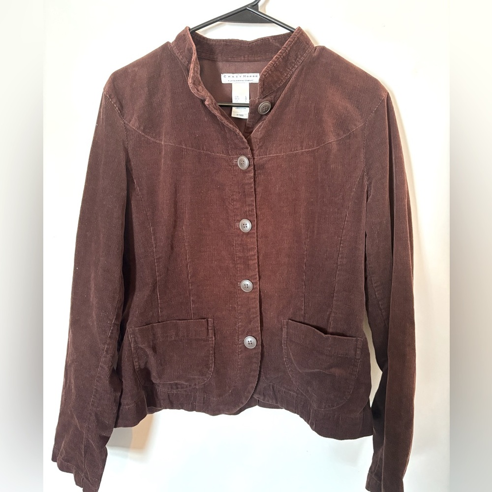 Vintage brown Liz Claiborne Y2K corduroy jacket size large